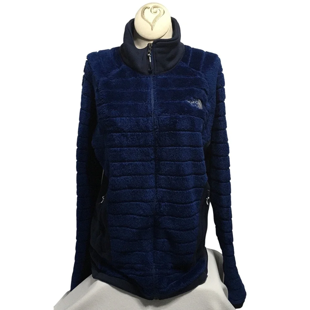 The North Face POLARTEC Men's Navy Blue Fleece Zip Up Jacket SIZE‎ Medium MEXICO